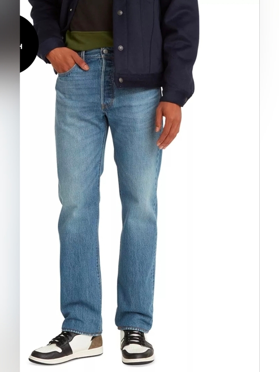 Levi's Other - NWT Levi's Original 501 Medium Blue Straight Jeans Size 36x34 Stretch